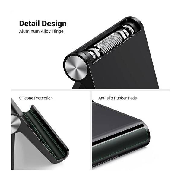 Ugreen Çok Açılı Masaüstü Siyah Telefon Standı