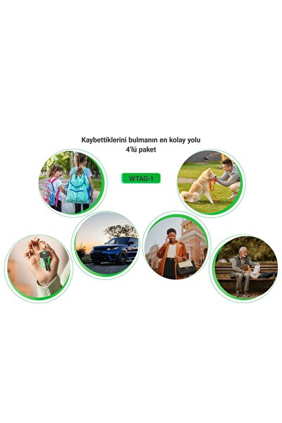 Wiami A2 Air Tag Akıllı Takip Cihazı - 4'lü Paket