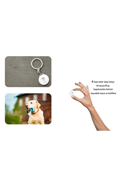 Wiami A2 Air Tag Akıllı Takip Cihazı - 4'lü Paket