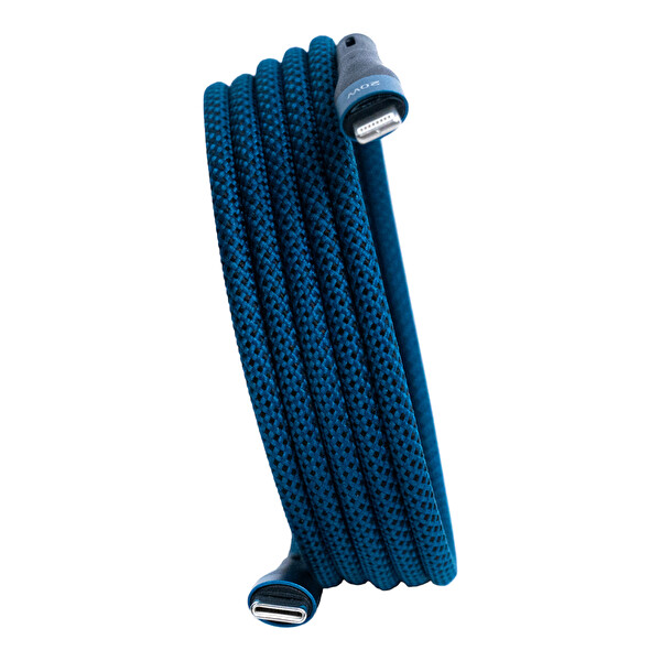 4Berry BMLC-02 Type-C - Lightning Mavi Manyetik 1.5 M 3A Hızlı Şarj Kablosu