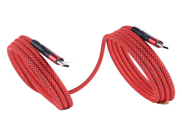 4Berry BMCC-04 USB-C-C Manyetik 1 M 100 W Kırmızı Süper Hızlı Şarj Kablosu