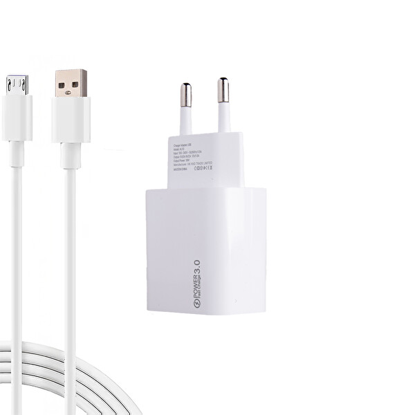 4Berry AM18 Eco Bundle 18W Hızlı Şarj Cihazı Ve Micro USB Kablo