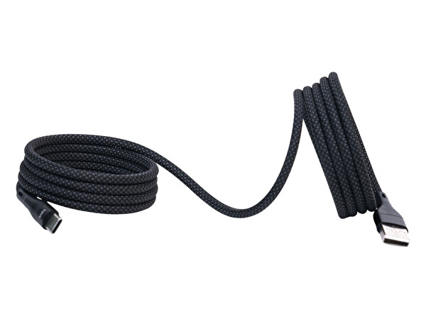 4Berry KS-AC01 USB-C-USB-A Manyetik 1 M Siyah Süper Hızlı Şarj Kablosu