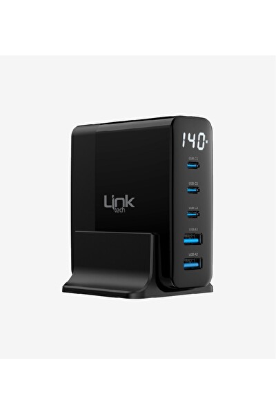 Linktech LNG-G862 Premium 5 Çıkışlı 140W Super SI GaN Şarj Adaptörü