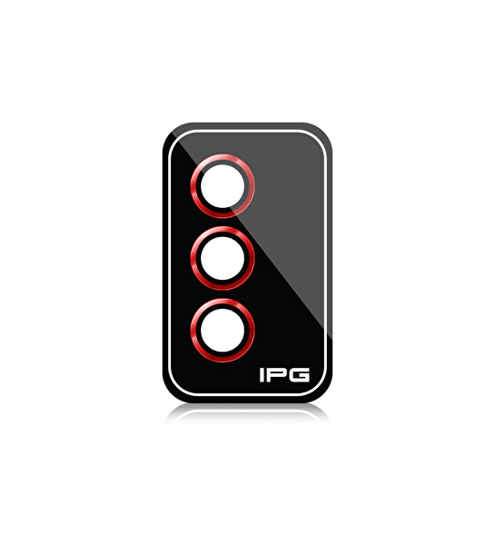 IPG ProLENS Samsung Galaxy S25 /S24 Plus Kamera Lens Koruyucu Alüminyum CD Çerçeveli Kırılmaz Cam Kırmızı