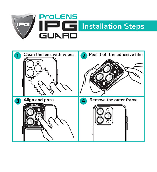 IPG ProLENS Samsung Galaxy S25 /S24 Plus Kamera Lens Koruyucu Alüminyum CD Çerçeveli Kırılmaz Cam Kırmızı