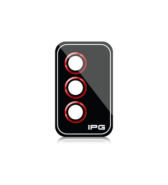 IPG ProLENS Samsung Galaxy S24 Kamera Lens Koruyucu Alüminyum CD Çerçeveli Kırılmaz Cam Kırmızı