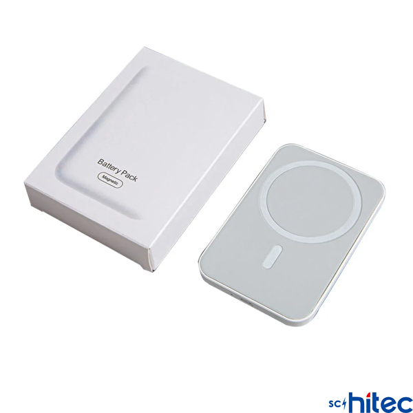 ScHitec 5000 mAH MagSafe Beyaz Powerbank