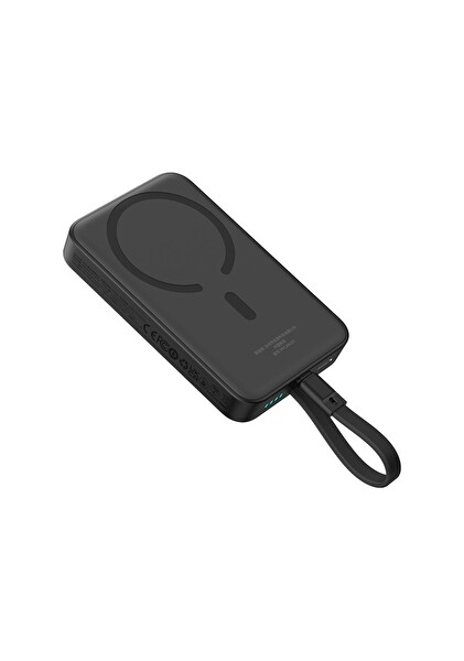 Baseus Magsafe Mini Type-C Kablolu Wireless 10.000 mAh 30 W Siyah Powerbank