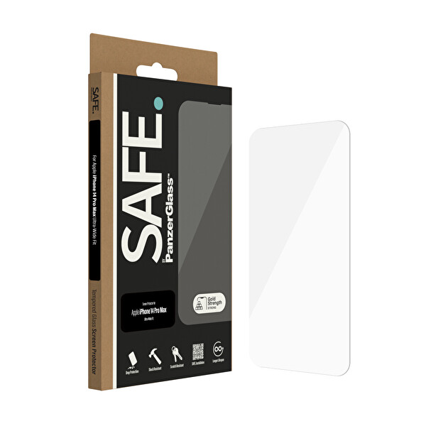 Panzerglass Safe by Panzerglass iPhone 14 Pro Max - Ultra-Wide Fit Tam Koruma Çerçeve Aparatlı Ekran Koruyucu