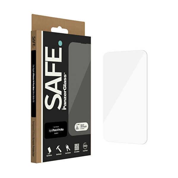 Panzerglass Safe by Panzerglass iPhone 14 Pro Max - Ultra-Wide Fit Tam Koruma Çerçeve Aparatlı Ekran Koruyucu