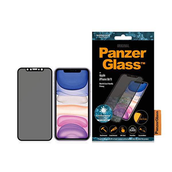 Panzerglass iPhone 11 - XR Tam Koruma Gizli Hayalet Çerçeve Aparatlı Ekran Koruyucu