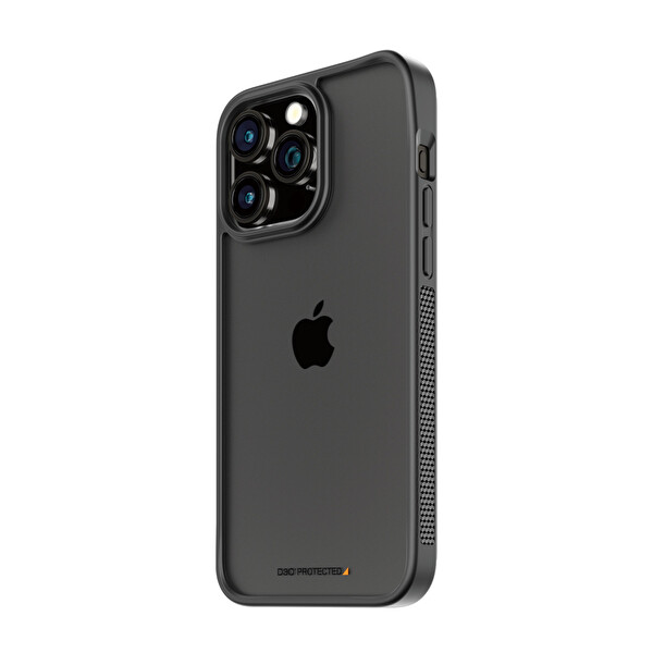 Panzerglass ClearCaseiPhone 15 Pro Max D3O Darbeye Karşı Korumalı Şeffaf Siyah Çerçeveli Telefon Kılıfı