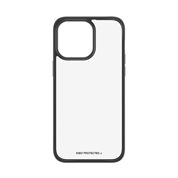 Panzerglass ClearCaseiPhone 15 Pro Max D3O Darbeye Karşı Korumalı Şeffaf Siyah Çerçeveli Telefon Kılıfı