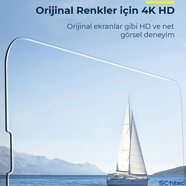 ScHitec Realme 12 Pro İle Uyumlu Ön Darbe Emici HD Ekran Koruyucu Kaplama