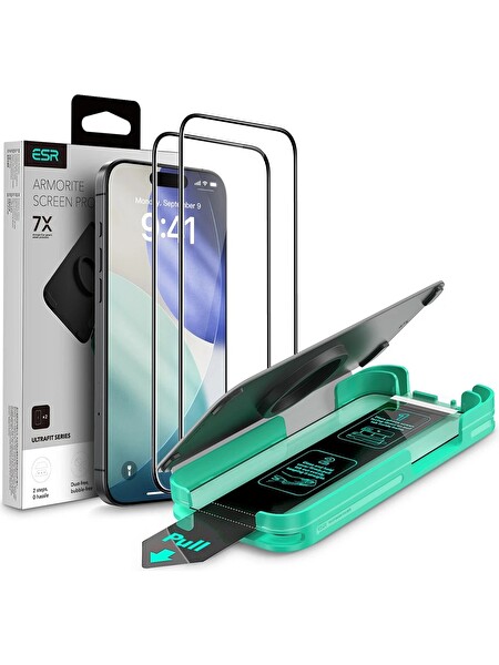 ESR Apple iPhone 17 Air UltraFit Armorite Kolay Uygulama Aparatlı 2 Adet Cam Ekran Koruyucu