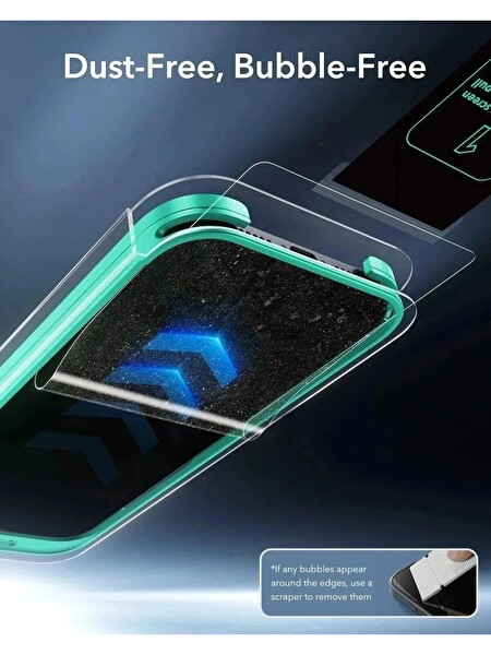 ESR Apple iPhone 17 Pro Max UltraFit Armorite Kolay Uygulama Aparatlı 2 Adet Cam Ekran Koruyucu