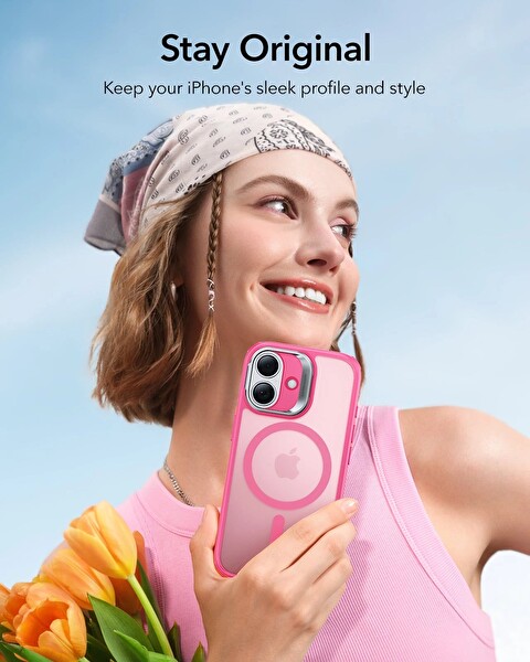 ESR Apple iPhone 17 Classic Hybrid Kamera Kontrol Koruma Butonlu Magsafe Standlı Kapak