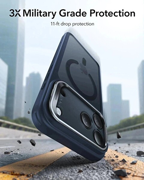 ESR Apple iPhone 17 Pro Classic Hybrid Kamera Kontrol Koruma Butonlu Magsafe Standlı Kapak