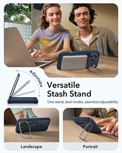 ESR Apple iPhone 17 Pro Classic Hybrid Kamera Kontrol Koruma Butonlu Magsafe Standlı Kapak