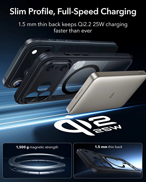 ESR Apple iPhone 17 Pro Max Classic Hybrid Kamera Kontrol Koruma Butonlu Magsafe Kapak Kılıf