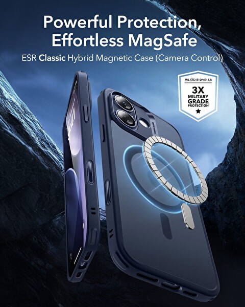 ESR Apple iPhone 17 Classic Hybrid Kamera Kontrol Koruma Butonlu Magsafe Kapak