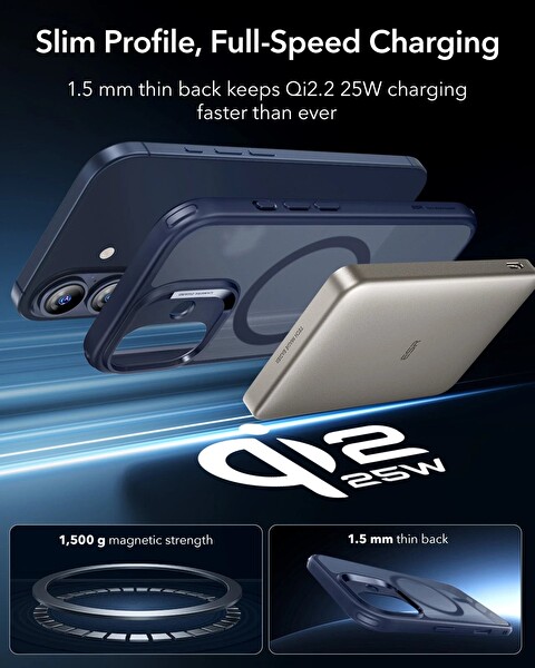 ESR Apple iPhone 17 Classic Hybrid Kamera Kontrol Koruma Butonlu Magsafe Kapak