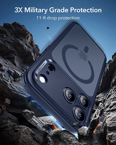 ESR Apple iPhone 17 Pro Classic Hybrid Kamera Kontrol Koruma Butonlu Magsafe Kapak