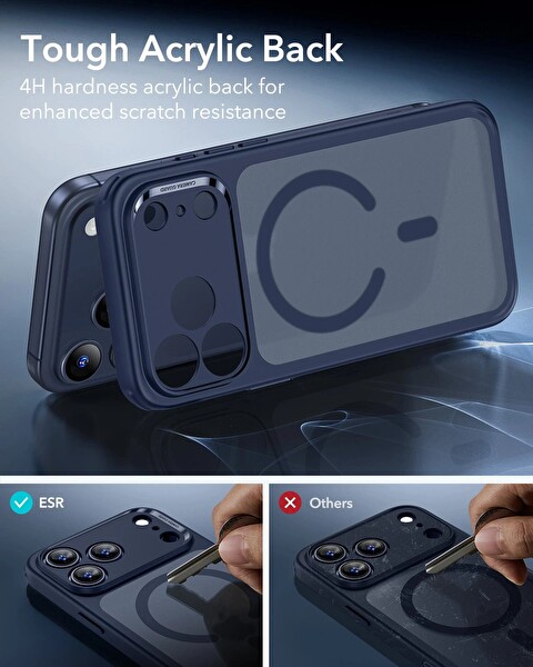 ESR Apple iPhone 17 Pro Classic Hybrid Kamera Kontrol Koruma Butonlu Magsafe Kapak