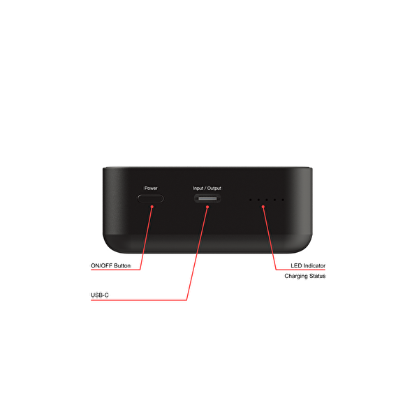 Verbatim 32223 Magsafe 20000 mAh Manyetik Kablosuz Powerbank Siyah