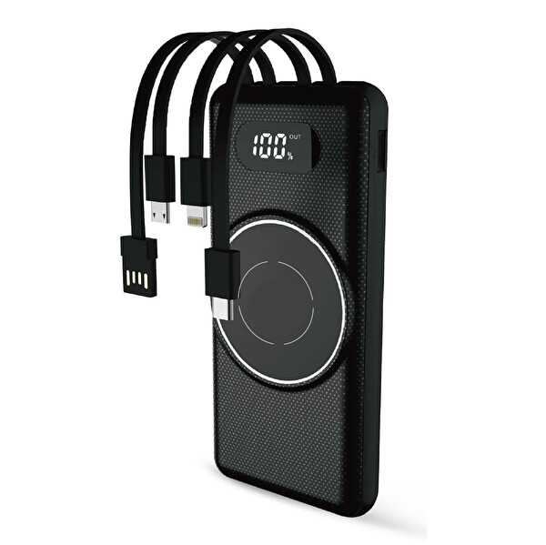Evimdeyokyok W01 10.000 mAh Taşınabilir Hızlı Şarj Aleti Wireless Powerbank