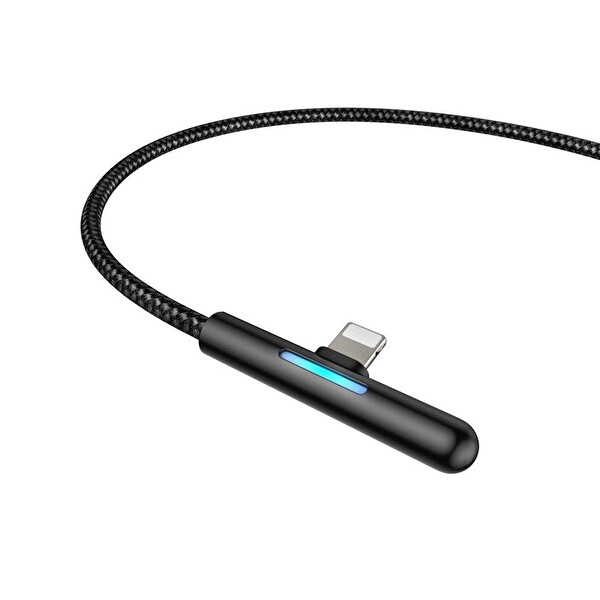 Baseus CAL7C A01 iPhone Oyuncu Şarj USB Kablosu 2.4A 1 M Siyah 3