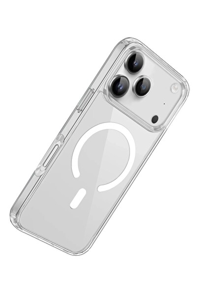 iPhone 17 Pro için Uyumlu MagSafe özellikli Şeffaf Kılıf