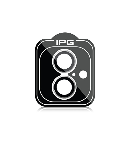 IPG iPhone 16 / 16 Plus için IPG ProLENS Kamera Lens Koruyucu Alüminyum CD Çerçeveli Kırılmaz Cam Gümüş