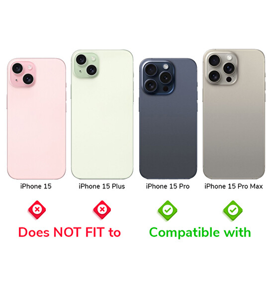 IPG iPhone 15 Pro / Pro Max İçin IPG Prolens Kamera Lens Koruyucu Elmas Taş Çerçeveli, Kırılmaz Cam (Altın)