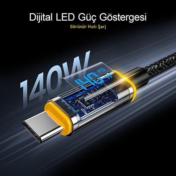Aohi Magline Silky 140W Süper Hızlı Şarj Data Kablosu Seti