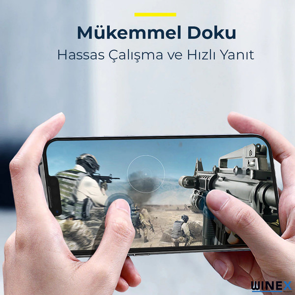 Winex Redmi Note 9 Pro 5G Ön Darbe Emici HD Ekran Koruyucu Kaplama