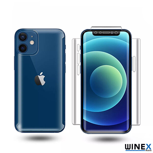 Winex Xiaomi Mi 9 Transparent Edition Ön-Arka Darbe Emici HD Ekran Koruyucu Kaplama