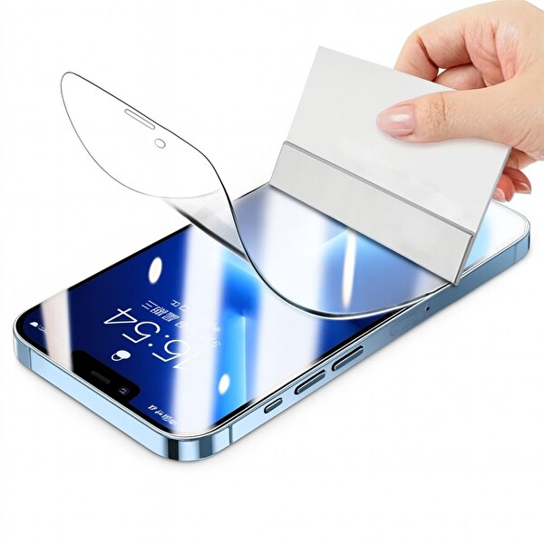 ScHitec Samsung Galaxy S25+ Darbe Emici Premium Ön Şeffaf Nano Ekran Koruyucu Poliüretan Film