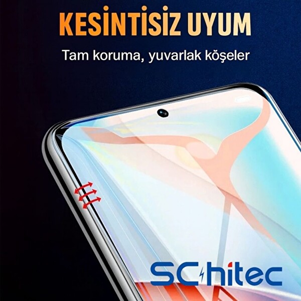 ScHitec Samsung Galaxy S25+ Darbe Emici Premium Ön Şeffaf Nano Ekran Koruyucu Poliüretan Film