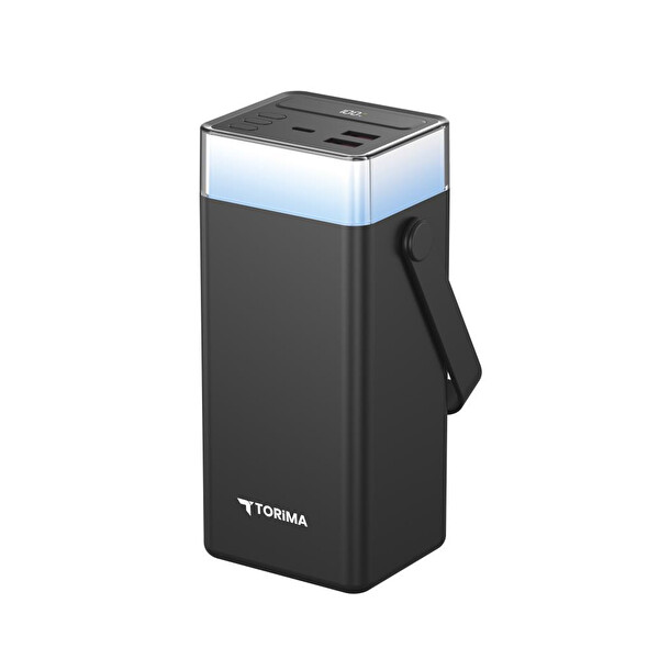 Torima TRM-1041 Siyah 40000 mAh Type-C Lightning 22.5W Hızlı Şarj RGB Led Işıklı Powerbank