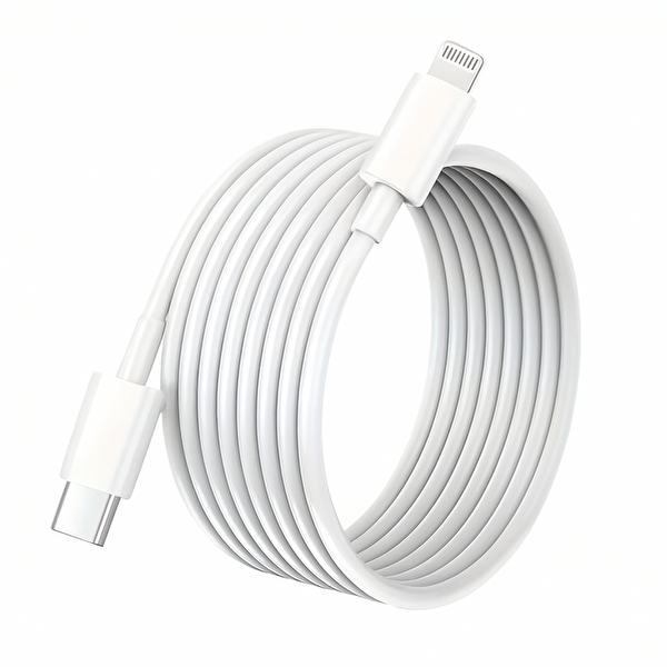 ScHitec 3A 60W Type-C to Lightning Hızlı Data ve Şarj Kablosu 1 Metre Beyaz SX251M