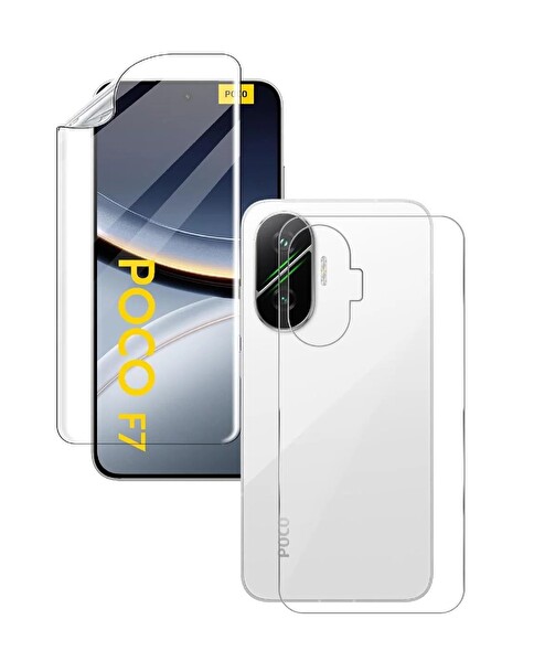 Rova Xiaomi Poco F7 Uyumlu Ön+Arka Body Şeffaf Ultra Koruyucu Nano Jelatin