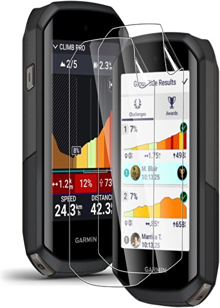 Newface Garmin Edge 1050 GPS Uyumlu 2 Adet Ön Body Şeffaf Ultra Ekran Koruyucu Nano Jelatin
