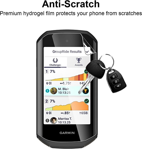 Newface Garmin Edge 1050 GPS Uyumlu 2 Adet Ön Body Şeffaf Ultra Ekran Koruyucu Nano Jelatin