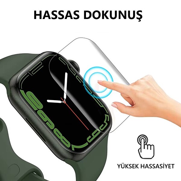 Rova Apple Watch 10 46MM Uyumlu 3 Adet Şeffaf Ultra Koruyucu Nano Jelatin