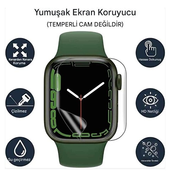 Rova Apple Watch 10 46MM Uyumlu 3 Adet Şeffaf Ultra Koruyucu Nano Jelatin