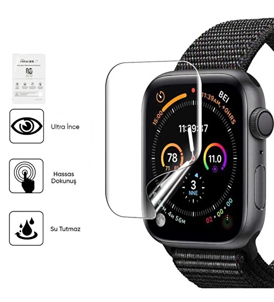Rova Apple Watch Series 11 46MM 3 Adet Uyumlu Şeffaf Ultra Koruyucu Nano Jelatin