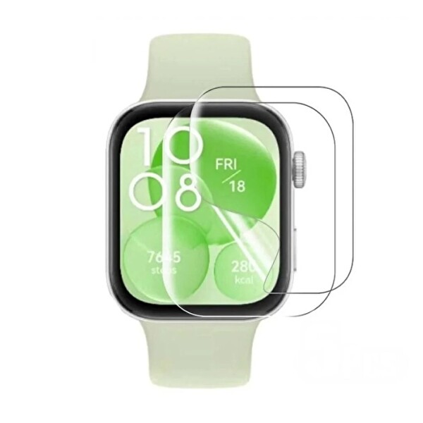 Newface Huawei Watch Fit 3 Uyumlu 3 Adet Şeffaf Ultra Koruyucu Nano Jelatin