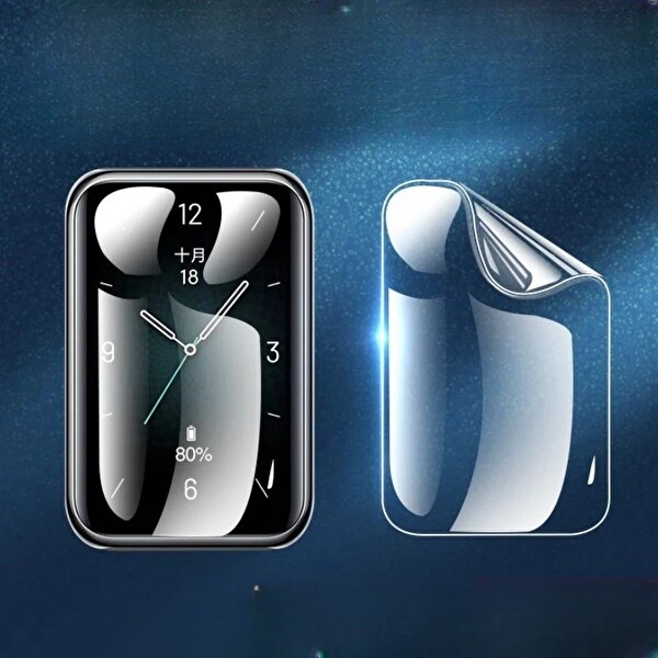 Newface Huawei Watch Fit 3 Uyumlu 3 Adet Şeffaf Ultra Koruyucu Nano Jelatin